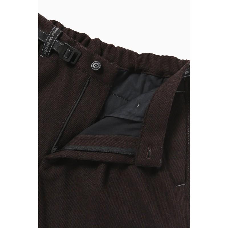 10%OFFセール アンドワンダー and wander REWOOL tweed wide pants d.gray 5745282099 SALE |  | 07