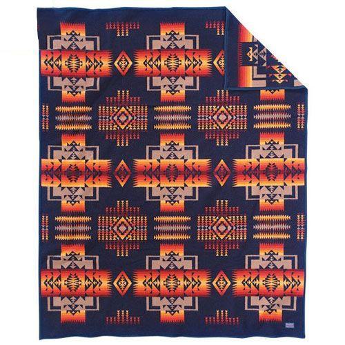 ペンドルトン PENDLETON チーフジョセフクリブブランケット インディゴ ひざかけ 毛布 ウール 天然素材 寝具 | PENDLETON
