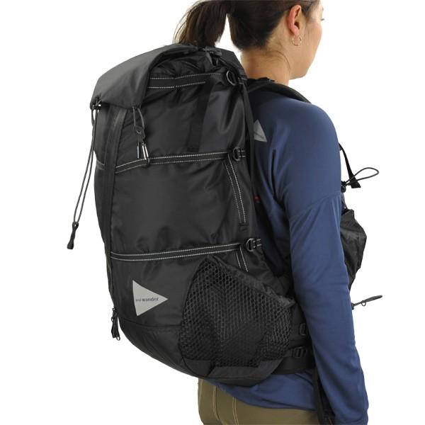 アンドワンダー and wander バックパック 40L backpack black ブラック アウトドア ザック リュック 40リットル｜vic2｜04