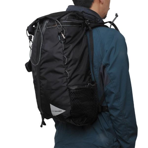アンドワンダー and wander バックパック 30L backpack black ブラック アウトドア ザック リュック |  | 01