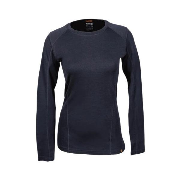 ポイント6 Point6 Ws baselayer LS midcrew neck top Black