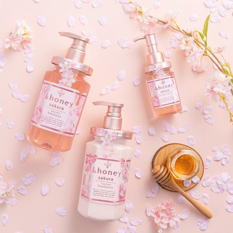 アンドハニー サクラ ヘアオイル ディープモイスト 限定 2023ver 桜