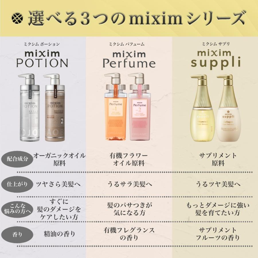 ミクシムサプリ コラーゲンリペア トリートメント 本体+詰替用 mixim suppli トリートメント 詰め替え ミクシムサプリ