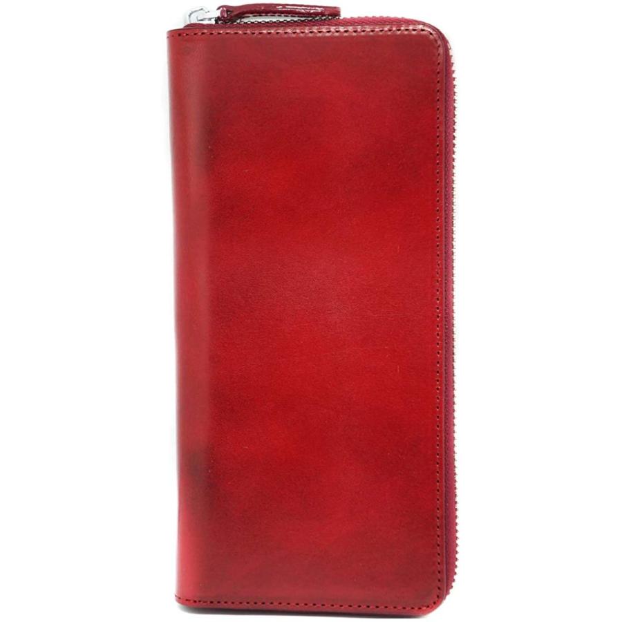 爆買い 本革 財布 長財布 メンズ 長財布 F レッド ラウンドファスナー 2つ折 ふたつ折り ブランド サイフ ファスナー 大容量 薄型 レザー イタリア産 財布 Smartlightingco Com