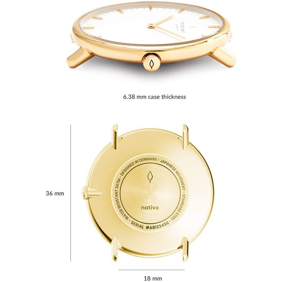 オンラインショップ】 Nordgreen [ノードグリーン] ストラッ レザー グレー 腕時計 36mm アナログ 北欧デザインのゴールド  北欧デザイン腕時計 Native 腕時計 - pathwaysfl.org