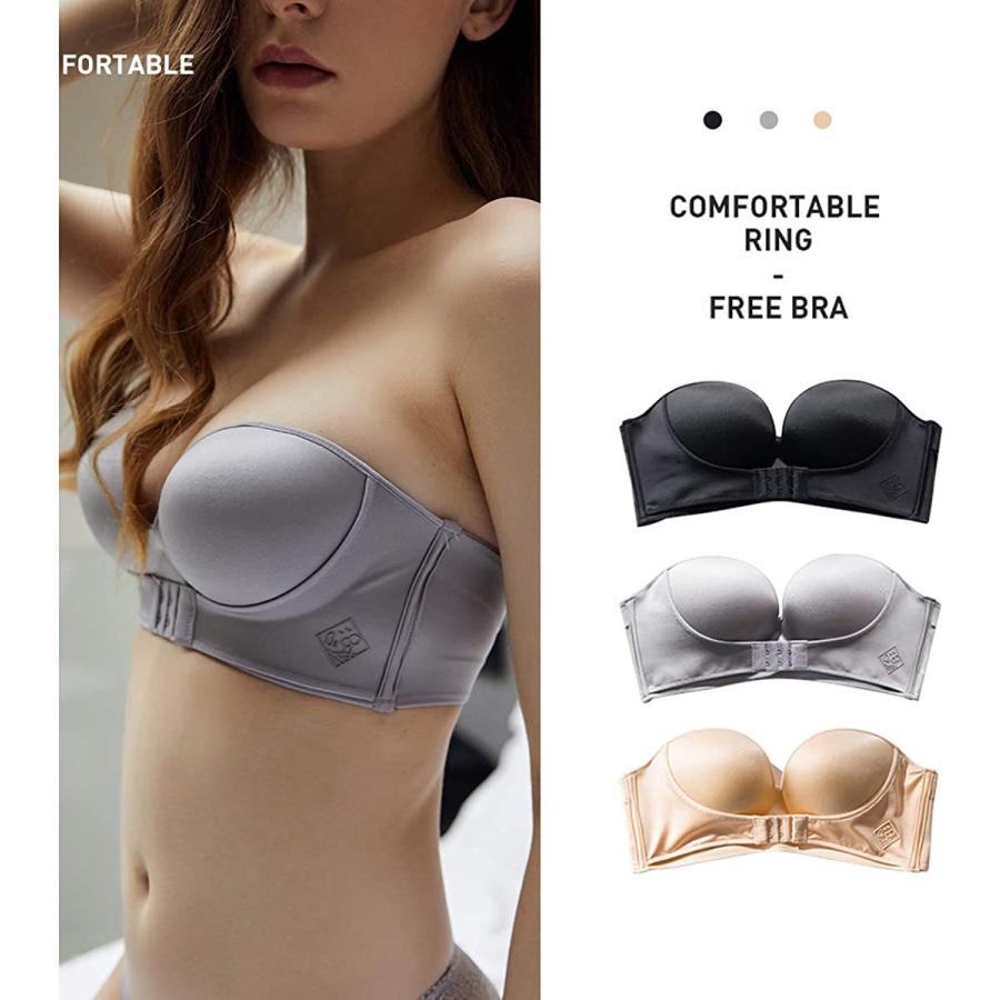 優れた品質 ずれにくい盛れるストラップレスブラ Aquiverストラップレス ブラジャードレスブラ ノンワイヤーブラ チューブトップ 34 75ab ブラック Materialworldblog Com