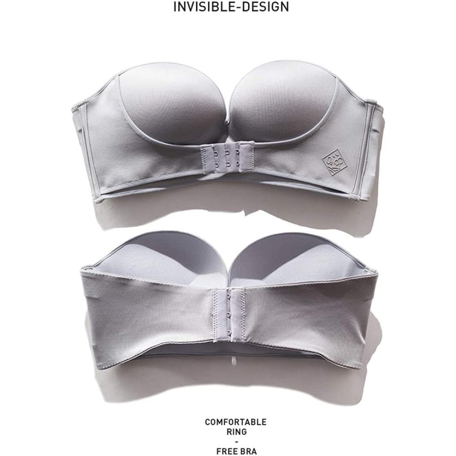 優れた品質 ずれにくい盛れるストラップレスブラ Aquiverストラップレス ブラジャードレスブラ ノンワイヤーブラ チューブトップ 34 75ab ブラック Materialworldblog Com