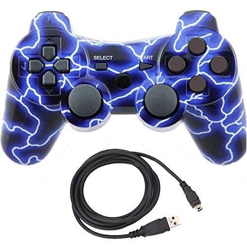 超ポイントバック祭 Aoityle Ps3対応 ワイヤレスコントローラー 互換 Usb ケーブル 日本語説明書 付き ブルーフラッシュ その他pc 用ゲームコントローラー Www We Job Com