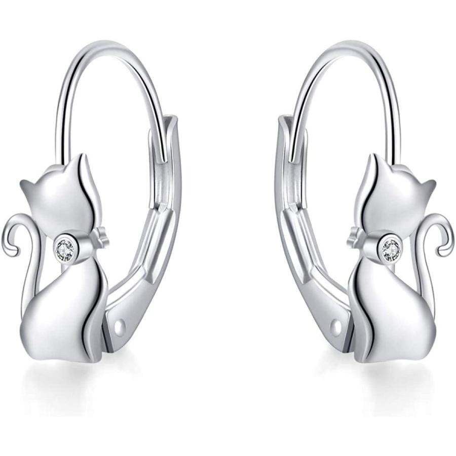 レディースアクセサリー エバニュー Aoboco ピアス レディース 人気 最高級ジルコニア クリスタル かわいい 猫 金属アレルギー対応 シルバー925 女性 イヤリング 両耳用 アク Ltpw4bqydn Www Boulevardrestaurants Com