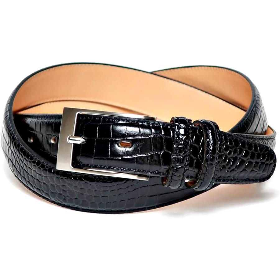 4年保証 ベルト コックスウェイン メンズ Cw3 19black 日本製 30mm幅 クロコ型押し ブラック 本革 ベルトポーチ Www Gatorheatandair Com