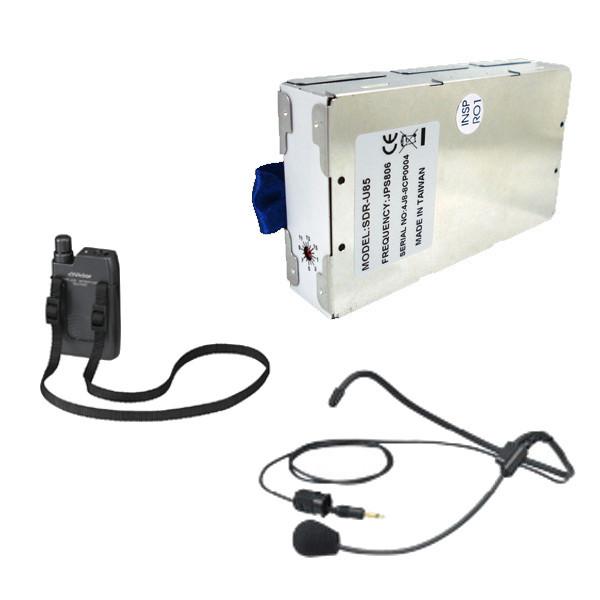 JVC  800mhz ペンダント型 ワイヤレスマイクロホン WM-P980 + シングルチューナ WT-UM85 + ヘッドセットマイクキット WT-UM82 セット ビクター ケンウッド | JVCケンウッド