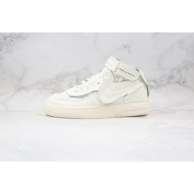 ナイキ コムデギャルソン エアフォース1 ミッド ホワイト Comme Des Garcons Nike Air Force 1 Mid White 正規品 全国送料無料 Dc3601 100 Victoria 通販 Yahoo ショッピング