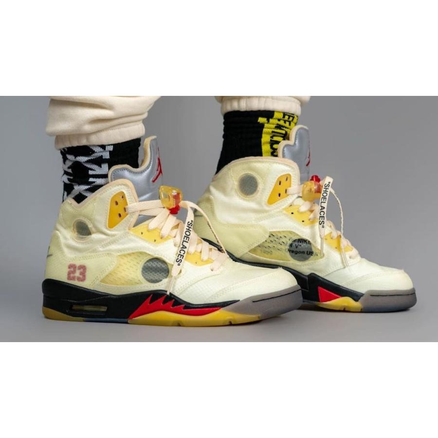 オフホワイト×ナイキ エアジョーダン5 セイル OFF-WHITE×NIKE AIR オフホワイト×ナイキ エアジョーダン5 セイル OFF-WHITE×NIKE AIR