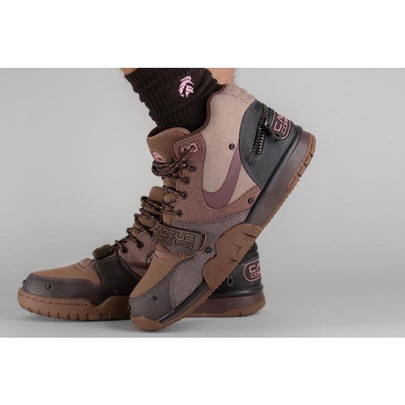 Travis Scott x Nike Air Trainer 1 SP Archaeo Brown and Rust Pink