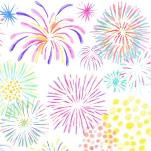 ポーセラーツ 転写紙 和柄 花火 訳あり 選択可 Hanabi ガラス用