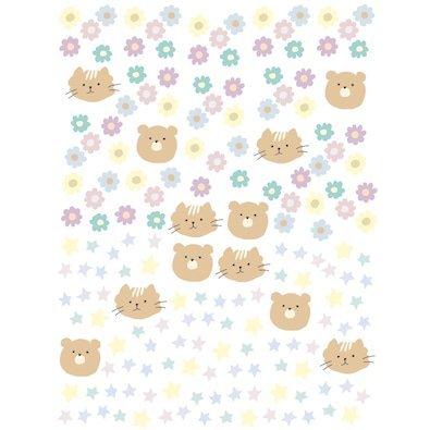 ポーセラーツ 転写紙 デザイナーズ 柄 星 花 かわいい イラスト 手書き風 ねこ くま Kusumi Flower Star 10 Kfs 2111 Sh Victoria Design 通販 Yahoo ショッピング