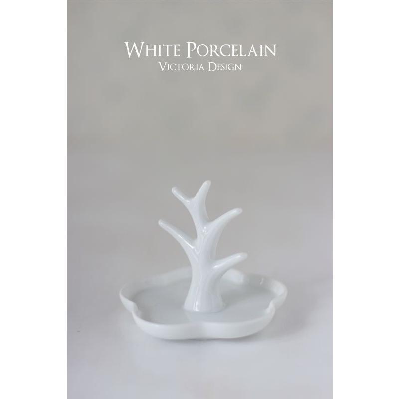 ポーセラーツ 白磁 インテリア リングツリー 北欧風 : VICTORIA DESIGN