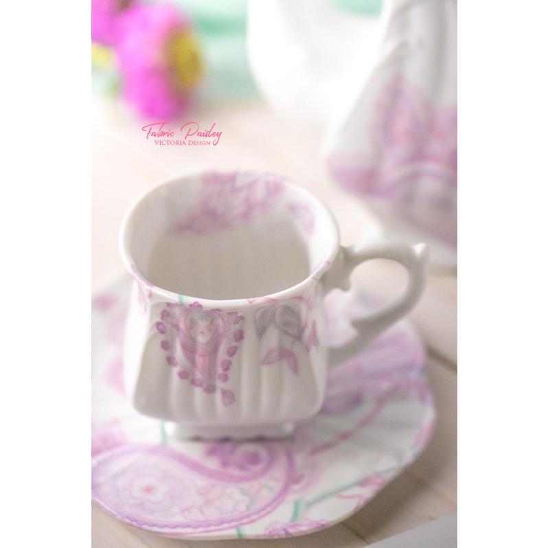 ポーセラーツ 白磁 食器 モナ (カップ&ソーサー) 北欧風 : VICTORIA