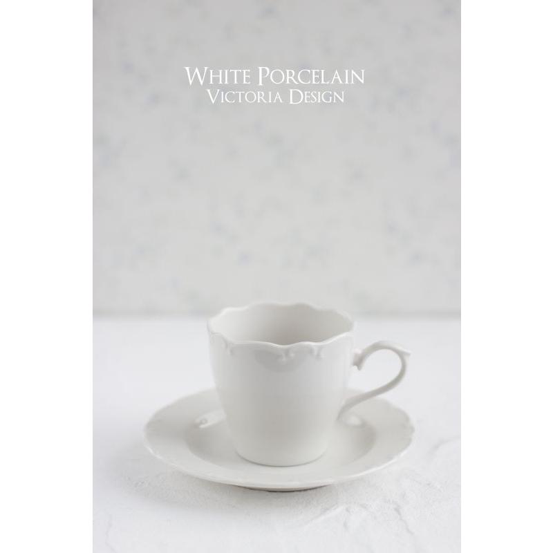 ポーセラーツ 白磁 食器 アラベスクカップ＆ソーサー 北欧風