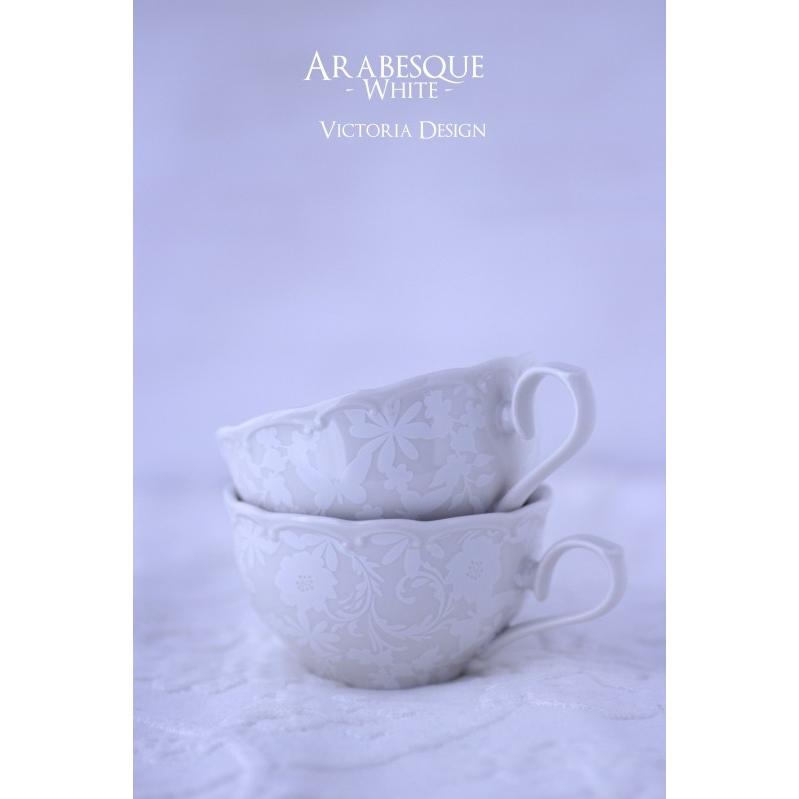 ポーセラーツ 白磁 食器 アラベスクカップ＆ソーサーII 北欧風