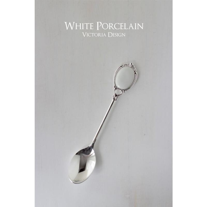 ポーセラーツ 白磁 カトラリー メタルスプーン (シルバー) 北欧風