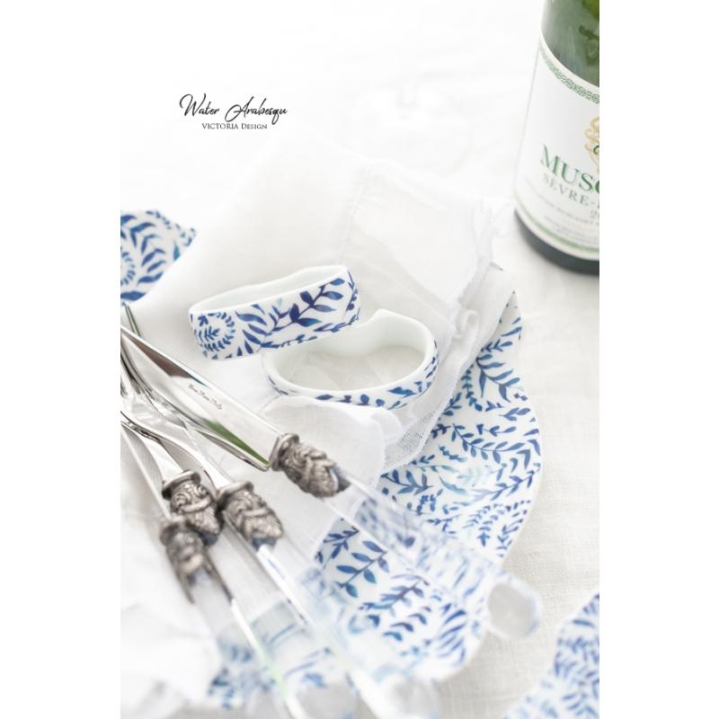 ポーセラーツ 白磁 テーブルコーディネート オーバルナプキンリング