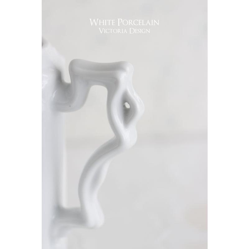 ポーセラーツ 白磁 ティーセット ヴェルサイユ (ポット、クリーマー