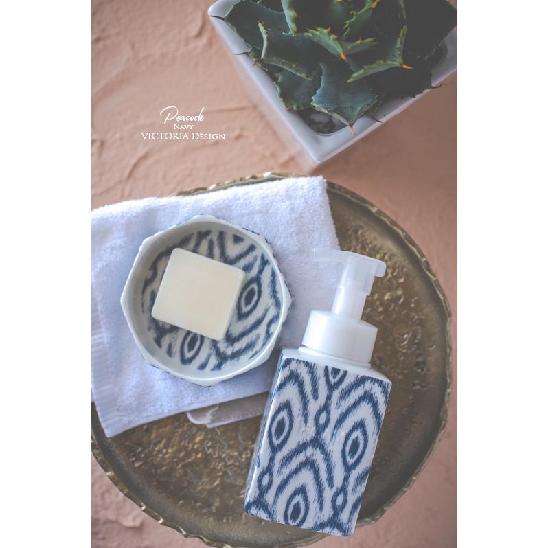 ポーセラーツ 白磁 バスグッズ 8角形ソープレスト 北欧風 : VICTORIA