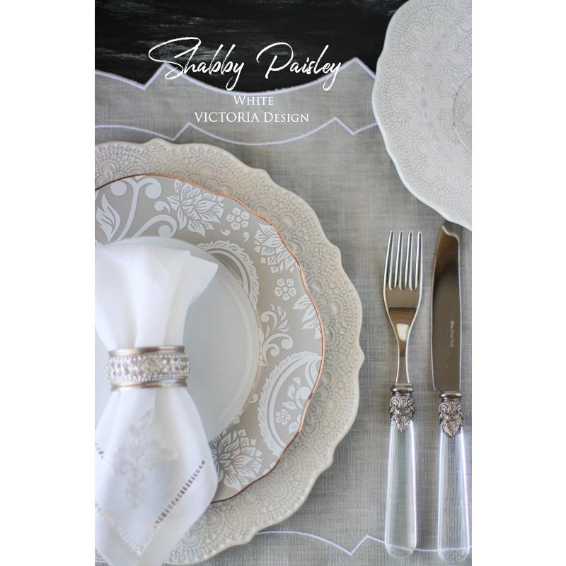 ポーセラーツ 白磁 食器 ゴールドラインフリルプレート 北欧風