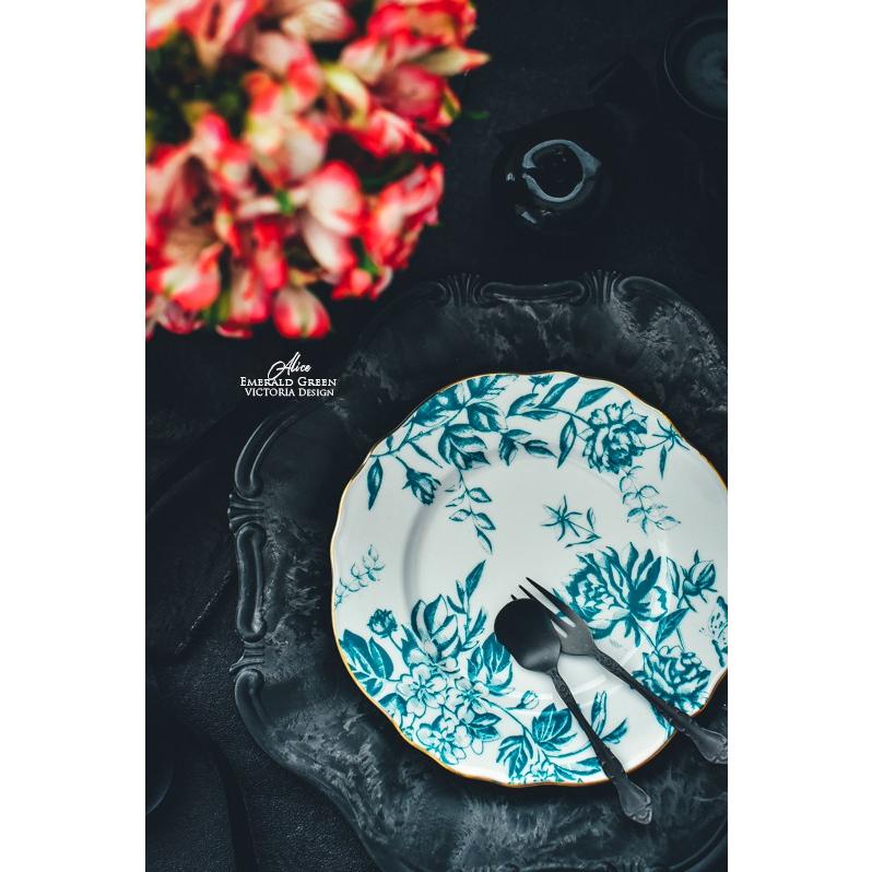 ポーセラーツ 白磁 食器 ゴールドラインフリルプレート 北欧風