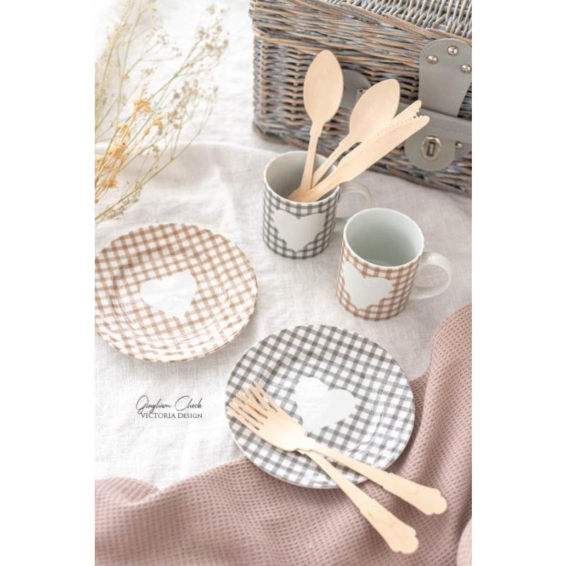 ポーセラーツ 白磁 食器 16.2cmリムプレート 北欧風 : VICTORIA DESIGN