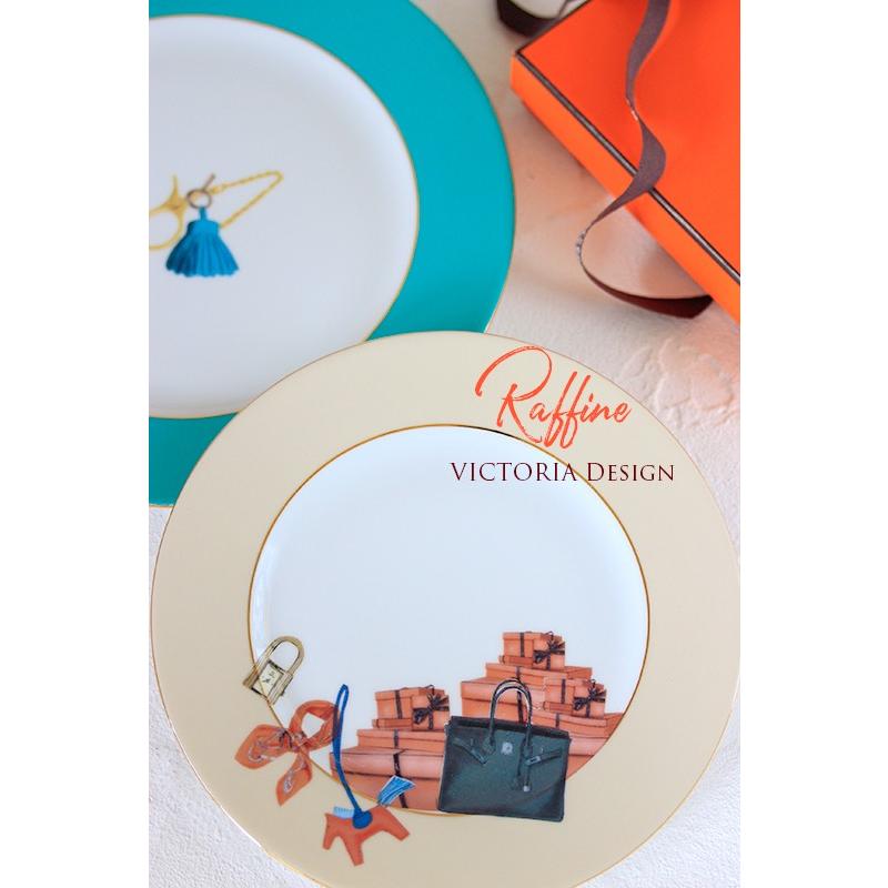 ポーセラーツ 白磁 食器 ゴールドリムプレート (M) 北欧風 : VICTORIA