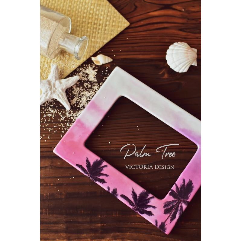 ポーセラーツ 白磁 フォトスタンド シンプルスクエアフォトフレーム