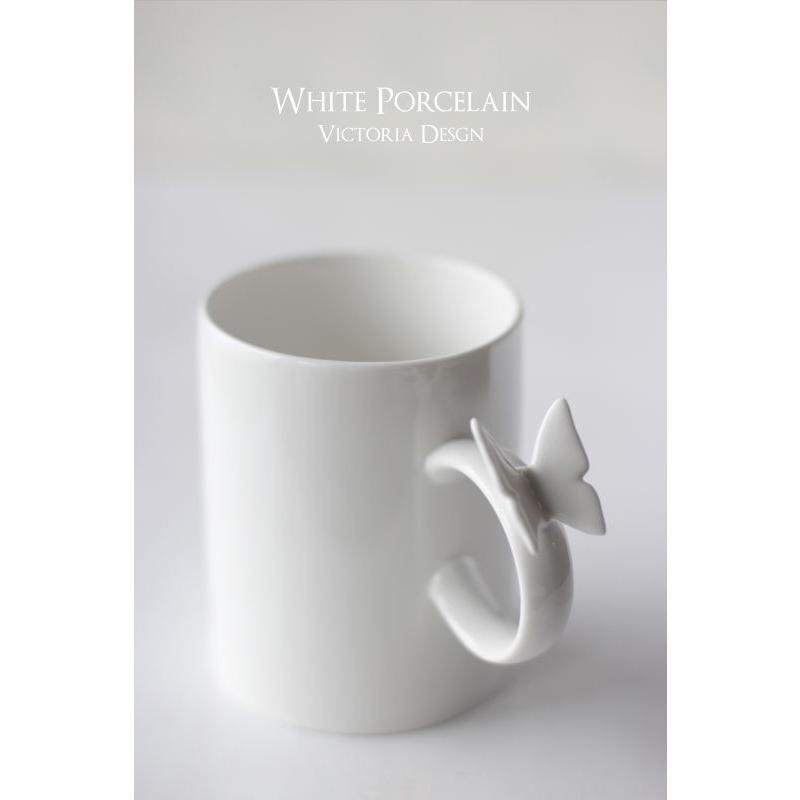 ポーセラーツ 白磁 食器 バタフライマグ 北欧風 : VICTORIA DESIGN