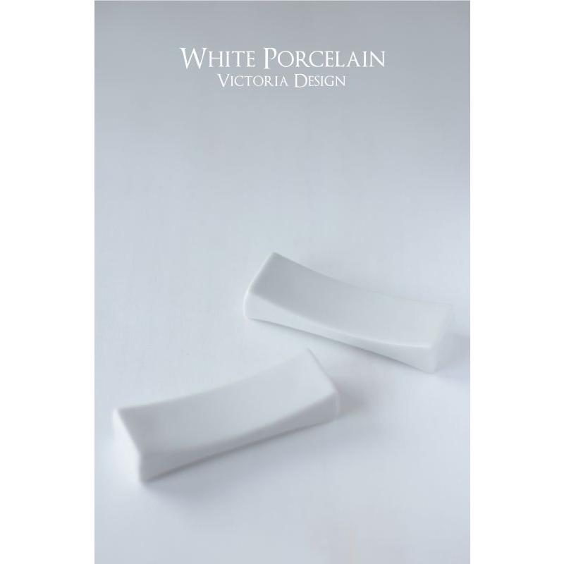 ポーセラーツ 白磁 食器 箸置き (長方形) 北欧風｜victoriadesign｜02