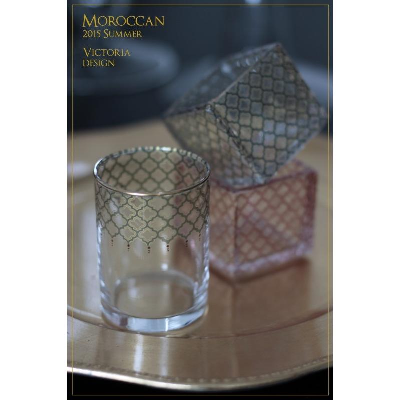ポーセラーツ 転写紙 模様 MOROCCAN (S) (モロッカン・ガラス用ピンク