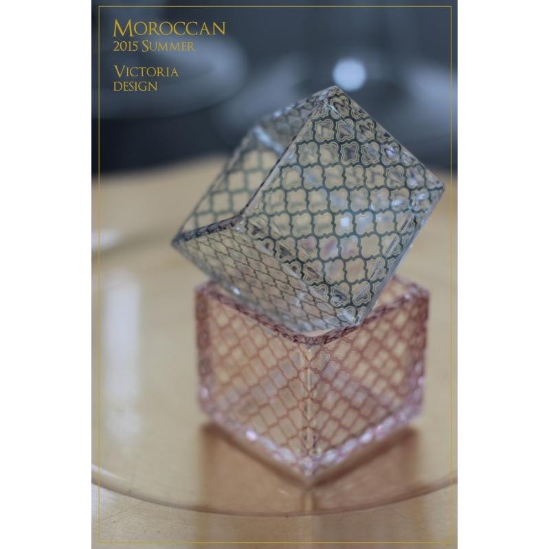 ポーセラーツ 転写紙 模様 MOROCCAN (S) (モロッカン・ガラス用ピンク