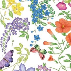 ポーセラーツ 転写紙 花柄 バタフライ BRILLIANT FLOWER (ブリリアント