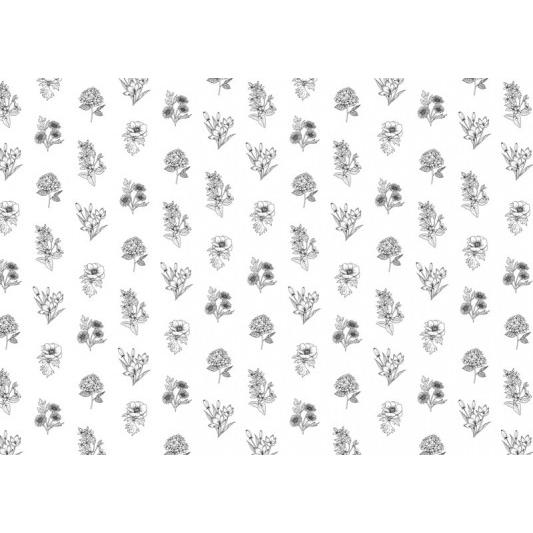 ポーセラーツ 転写紙 花柄 FLEUR (フルール・ブラック) : VICTORIA