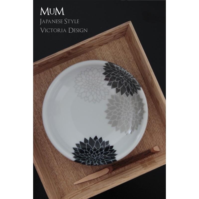 ポーセラーツ 転写紙 和柄 MUM (マム/菊・グレー) : VICTORIA ポーセラーツ 転写紙 和柄 MUM (マム/菊・グレー) : VICTORIA