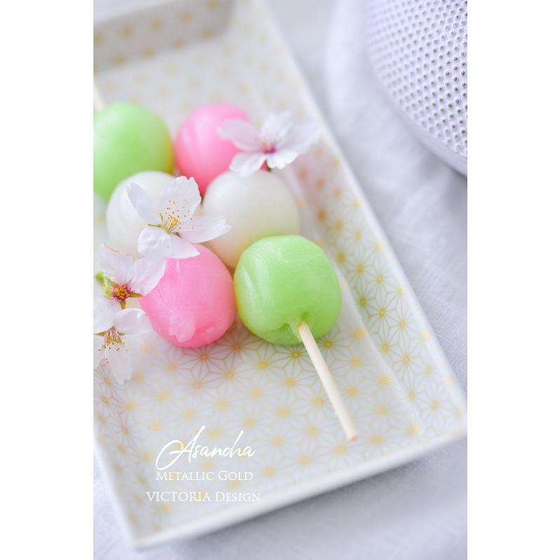 ポーセラーツ 転写紙 和柄 ASANOHA (麻の葉・メタリックゴールド