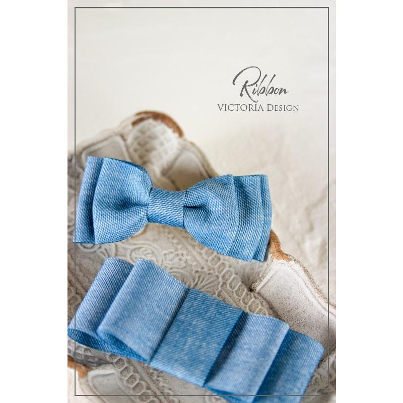 ハンドメイド 手芸 材料 リボンテープ 切り売り 両面デニム柄プリント