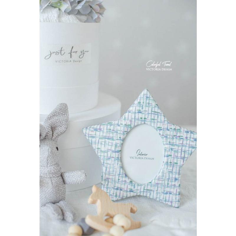 ポーセラーツ 白磁 フォトスタンド スターフォトフレーム 北欧風