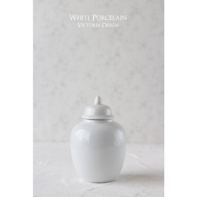 ポーセラーツ 白磁 インテリア 壺II (無くなり次第終了) 北欧風
