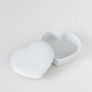 ポーセラーツ 白磁 ボックス ハートBOX (L) 北欧風 : VICTORIA DESIGN