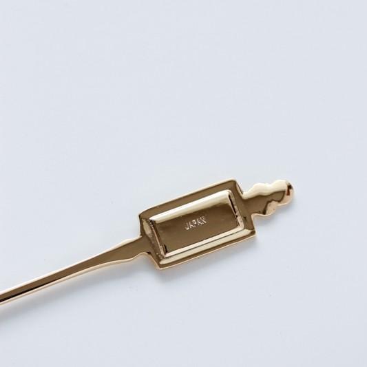 ポーセラーツ 白磁 カトラリー スクエアメタルスプーン (ゴールド