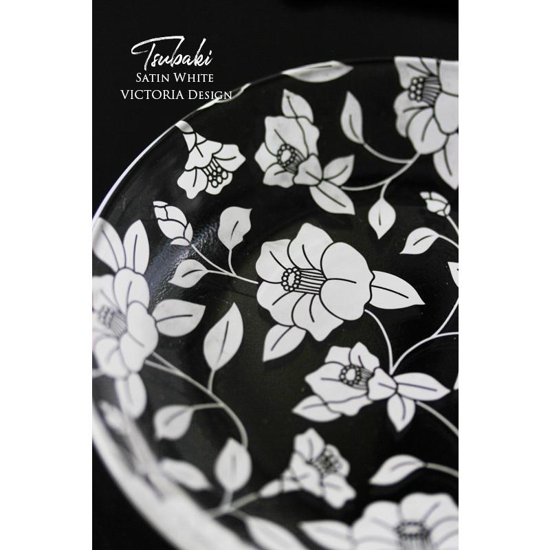 ポーセラーツ 転写紙 和柄 TSUBAKI (椿・ガラス用サテンホワイト