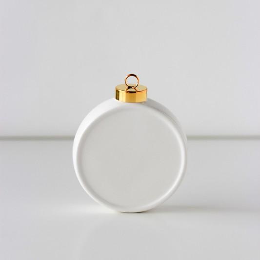 ポーセラーツ 白磁 ワンポイント オーナメント (ドラム) 北欧風