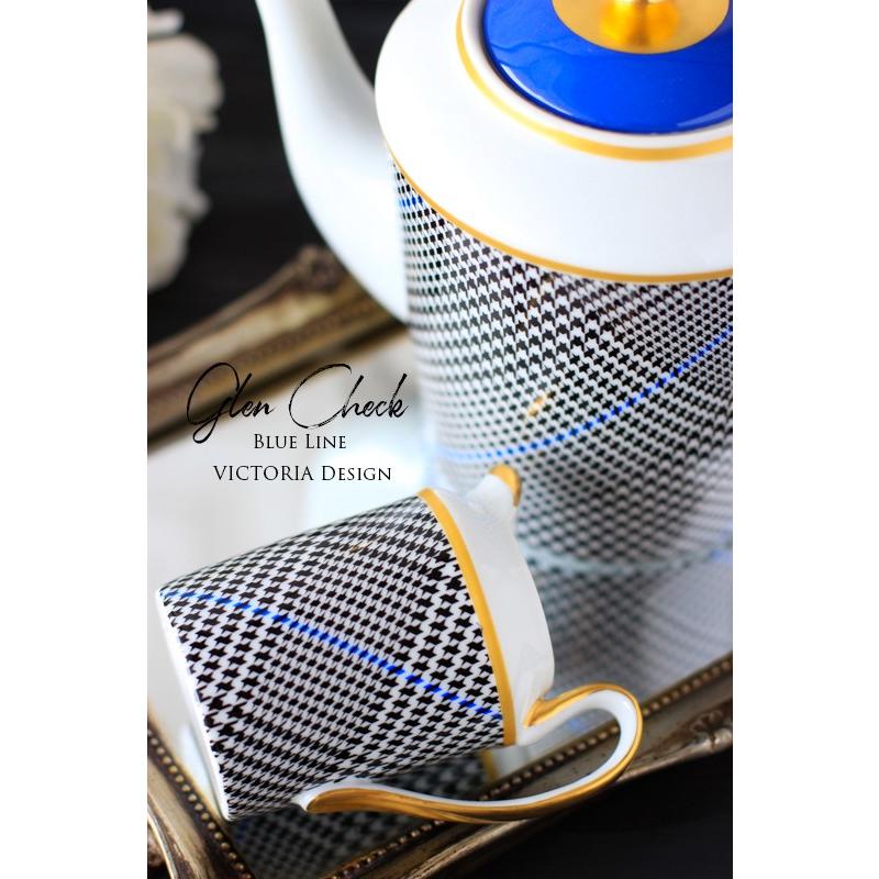 ポーセラーツ 転写紙 模様 GLEN CHECK (グレンチェック・ブルーライン