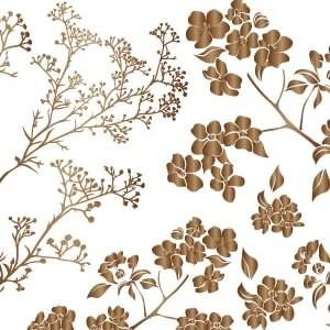 ポーセラーツ 転写紙 和柄 HANANOEN (ハナノエン・ブライトゴールド